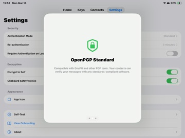 CypherAir iPad screenshot