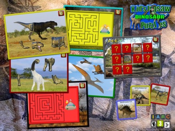 Kids Dinosaur Jigsaw Puzzles iPad screenshot
