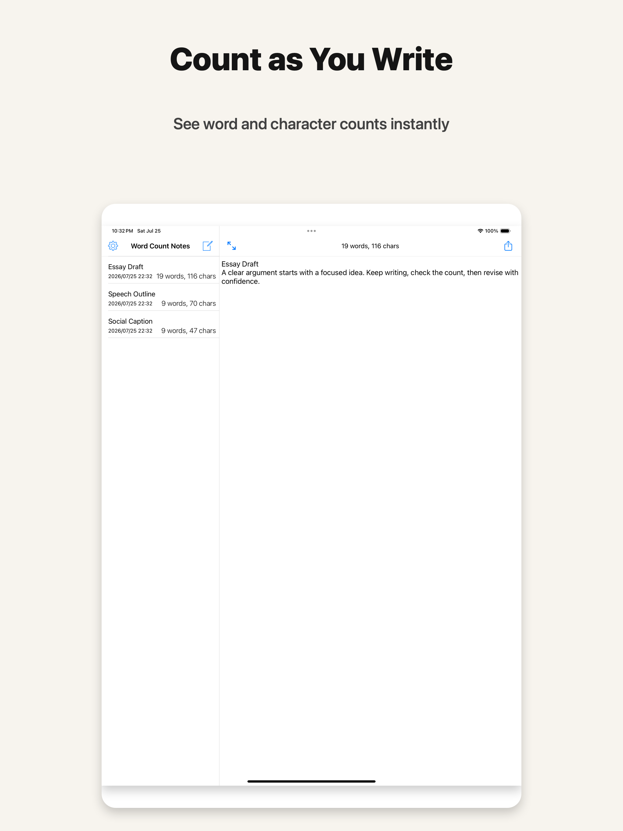 Word Count Notes screenshot 6