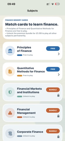 Finance Memory Games iPhone screenshot