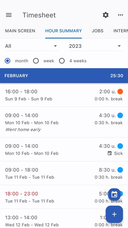 Timesheet - Access anywhere
