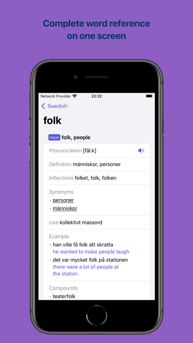Swedish Dictionary Screenshot