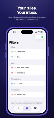 SmartFilter for SMS screenshot