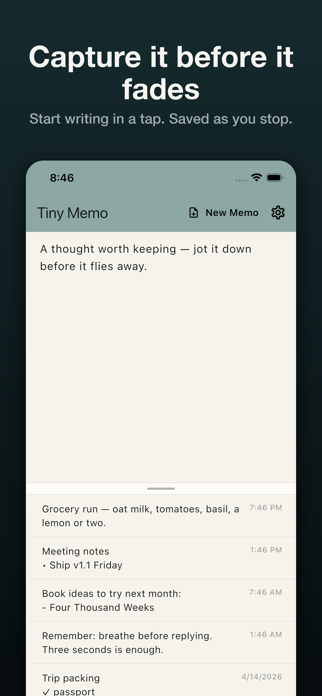 Tiny Memo: Simple Notes Screenshot 5 of 8
