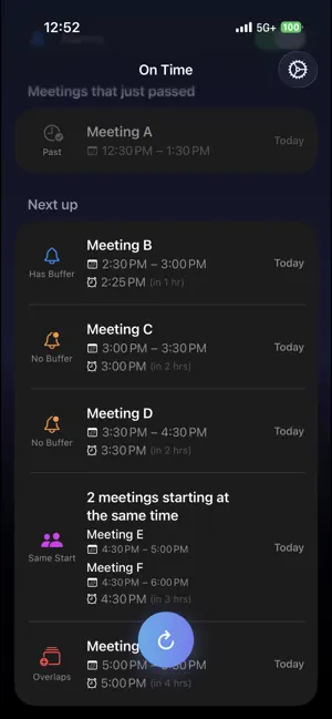 On Time: Meeting Alarms screenshot 2