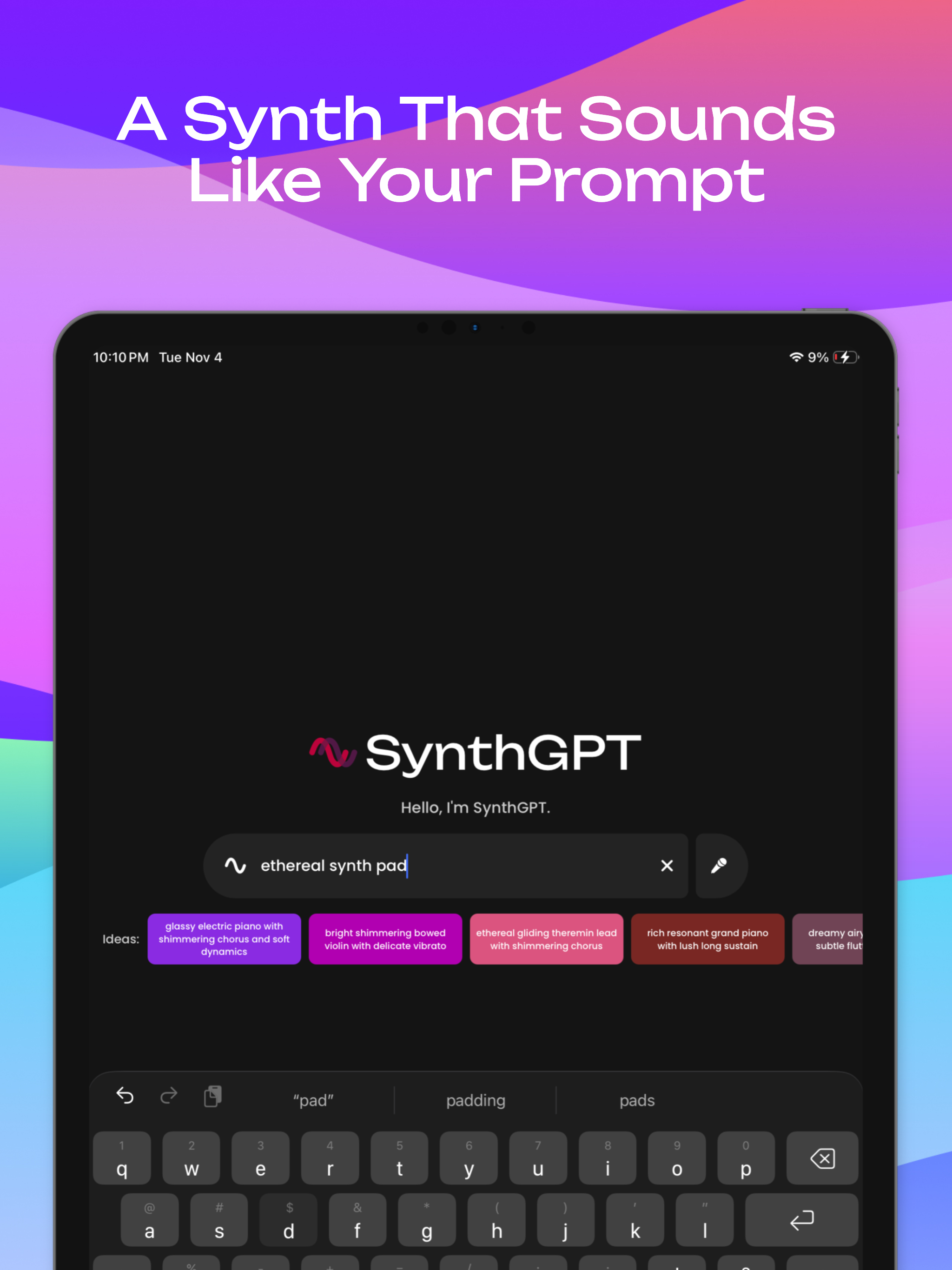 SynthGPT - AI Piano App
