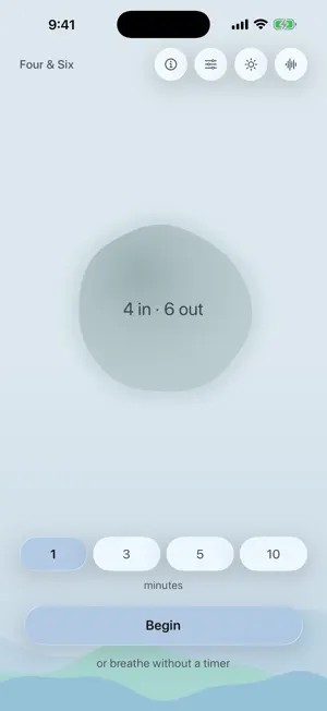 Four & Six Breathing Exercise screenshot 1