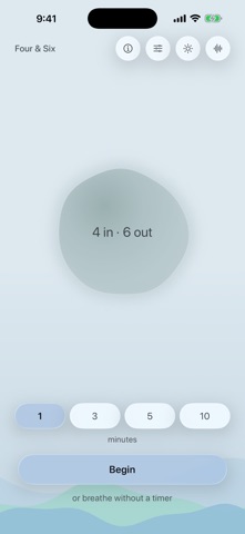 Four & Six Breathing Exercise Screenshot 1 of 7