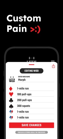 WOD Deck of Cards iPhone screenshot