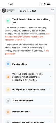 Sports Heat Tool screenshot