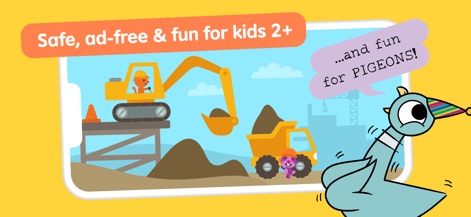 Sago Mini World: Kids Games - Highlight the app's commitment to safe, ad-free screen time with engaging activities like construction play, perfect for children aged 2 and up.