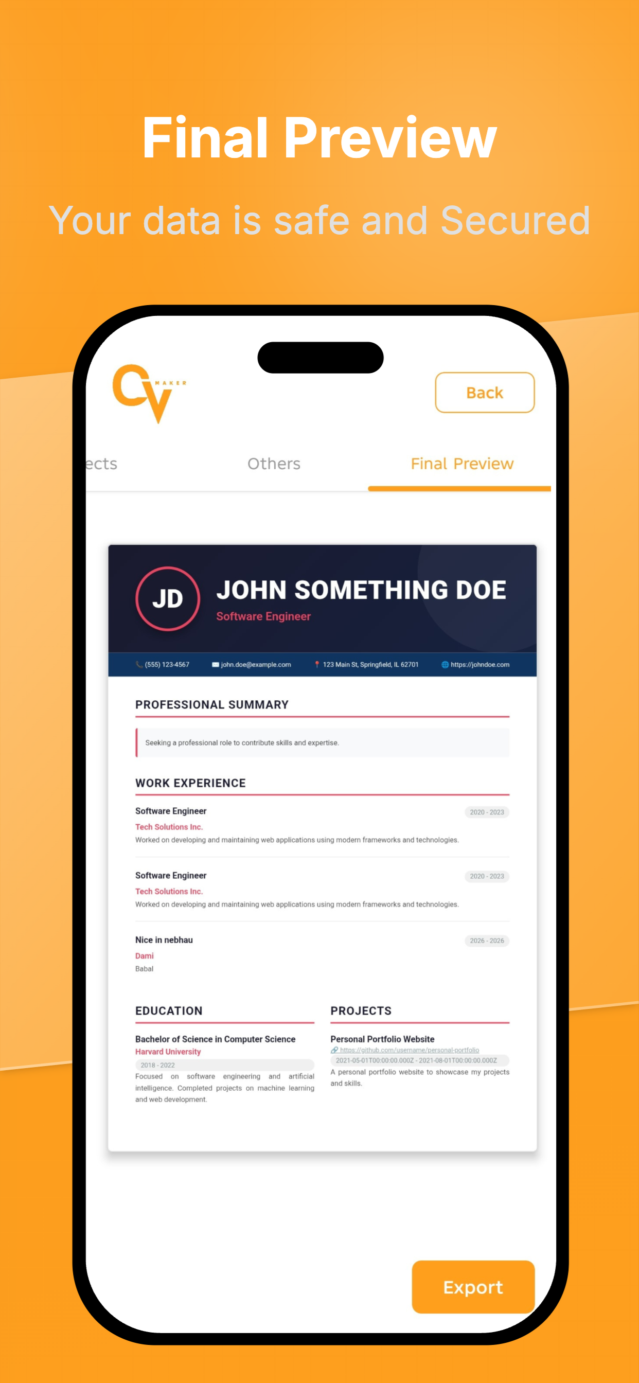 CV Maker - Professional Resume
