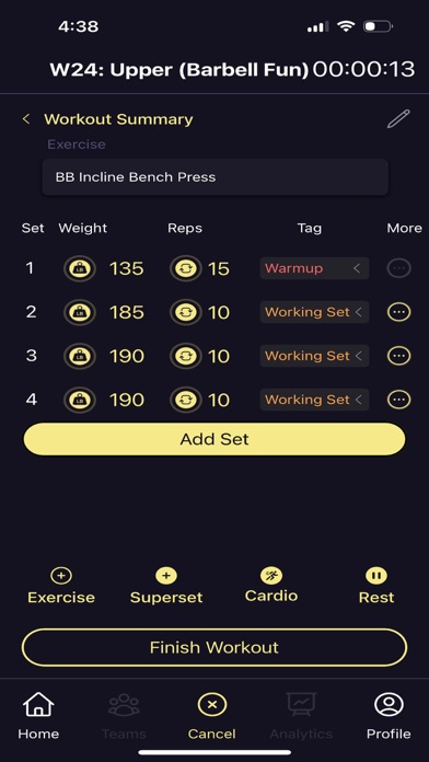 Olympus: Gym Log and Community Screenshot