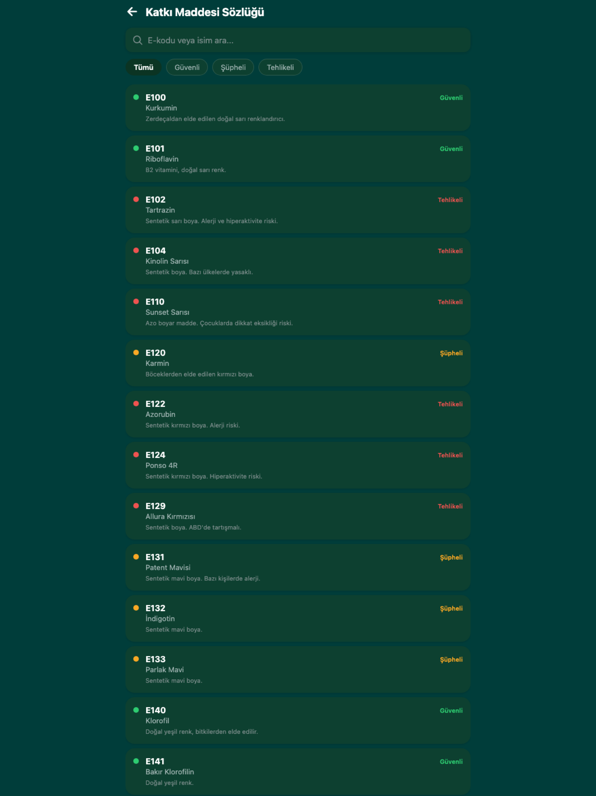 Sanoskor: Gıda Sağlık Skoru screenshot 11