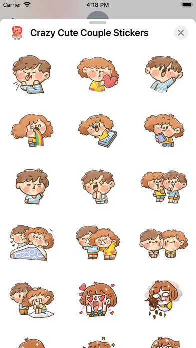 Screenshot #3 pour Crazy Cute Couple Stickers