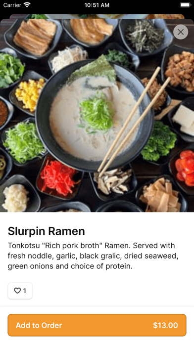 Slurpin Ramen Alpharetta To Go iPhone screenshot 4 - Food & Drink app