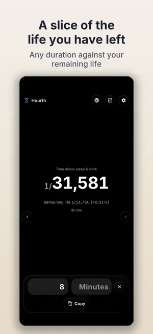 Hourth: Price in Life Hours screenshot 1