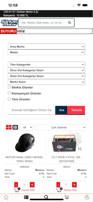 Gürkan Motor B2B screenshot 1