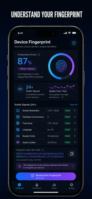 Privacy Scanner: Fingerprint screenshot 4