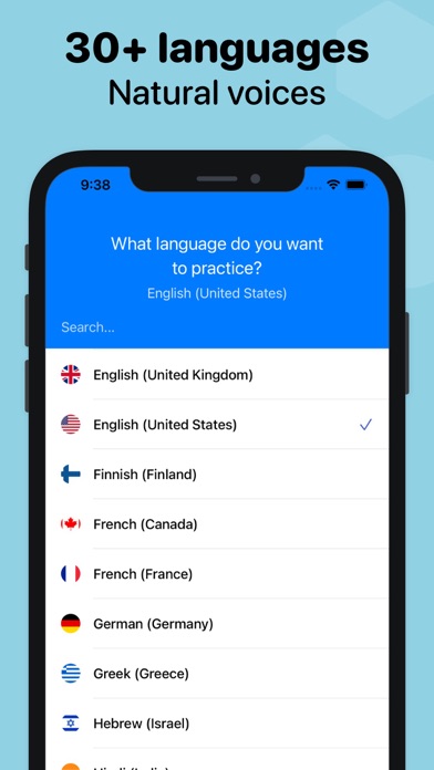 Up Level - AI Language Tutor Screenshot