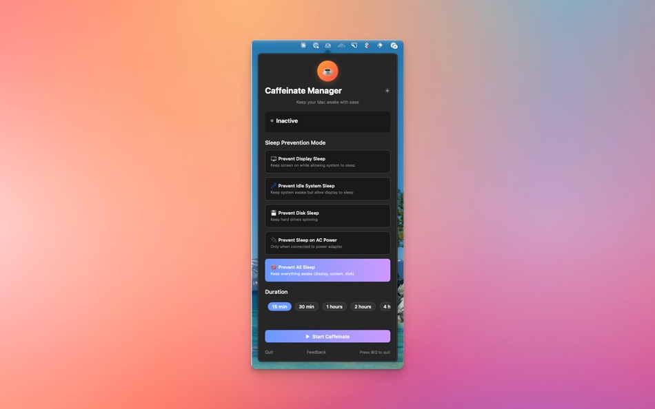 #6. Sleep Blocker (macOS) 来自: Cuong Nguyen