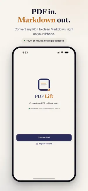 PDF Lift: PDF to Markdown screenshot 1