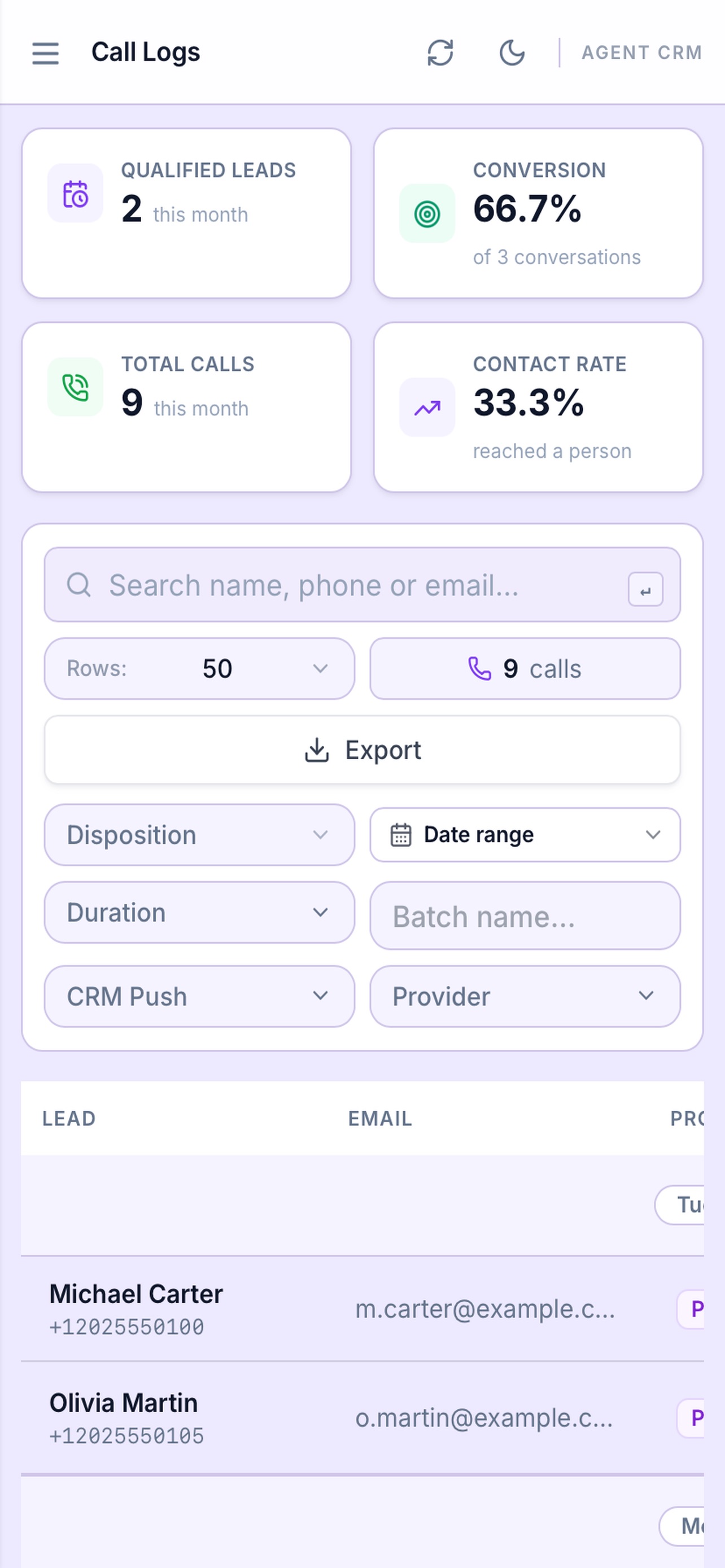 Screenshot 4 of LioraAI: Voice CRM