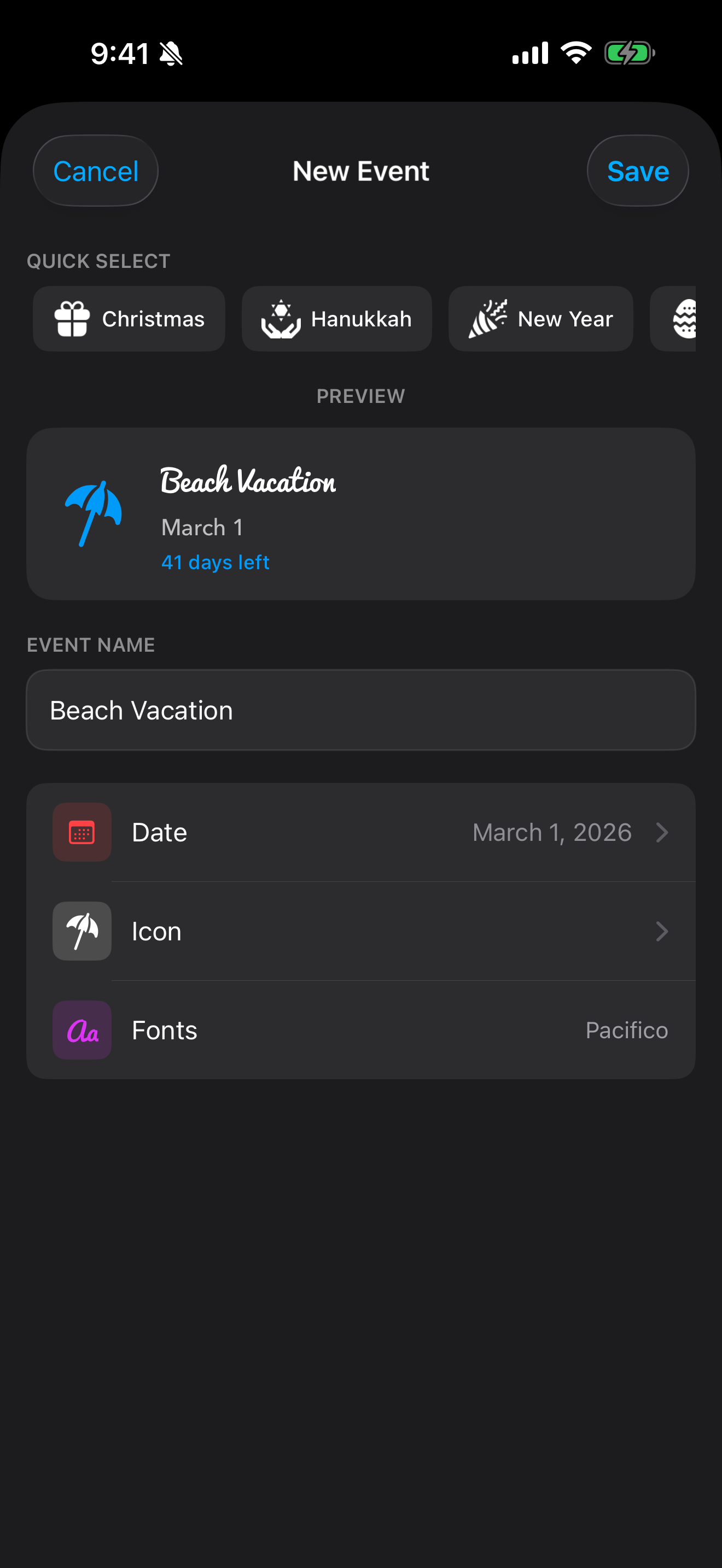 Calendar for Lockscreen