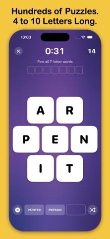 Scrambly Word Game iPhone screenshot