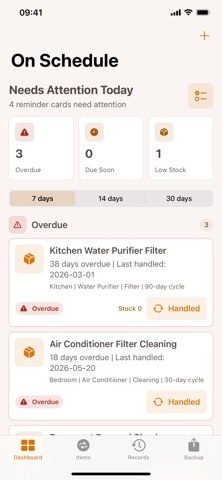 On Schedule Home Alerts Screenshot 1 of 3
