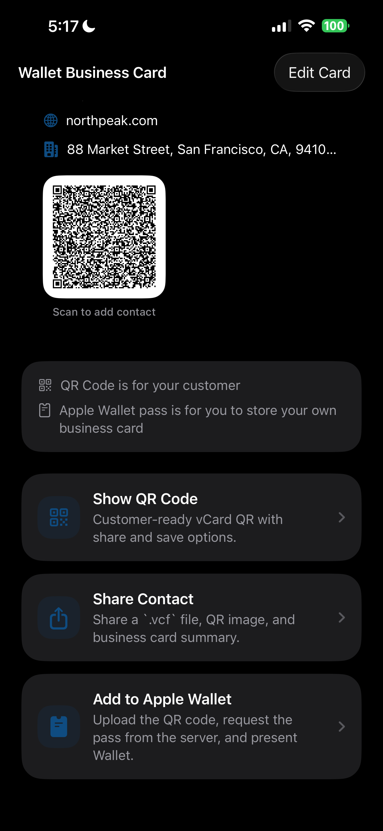 Wallet Business Card screenshot 2