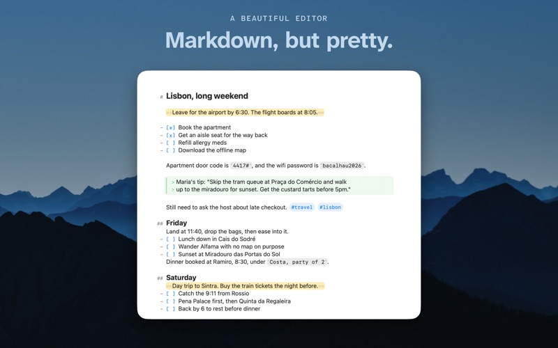 Tempy: Quick Notes & Actions screenshot
