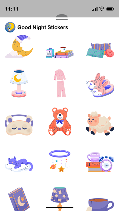 Screenshot #2 pour Good Night Stickers!!