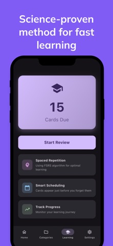 Learn English words: LexiMory iPhone screenshot