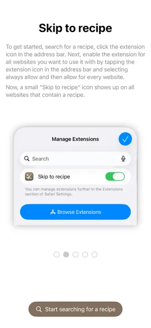 Skip to recipe screenshot 1