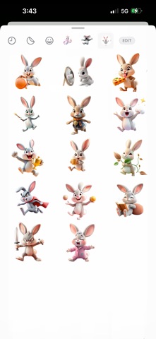 Hopping Rabbit Stickers screenshot