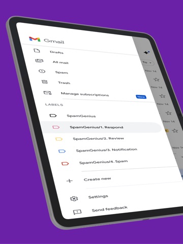 SpamGenius - AI Gmail Cleaner iPad screenshot