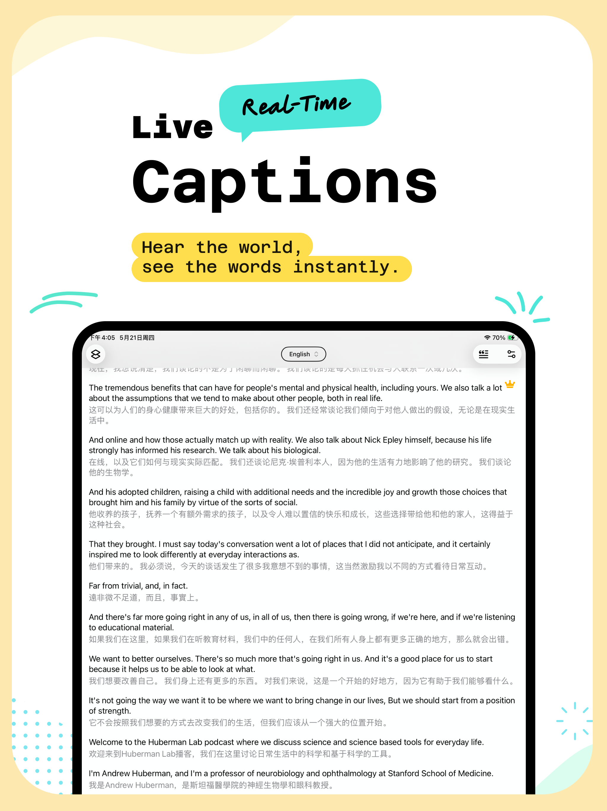 Captions & Subtitles - LiveSTT