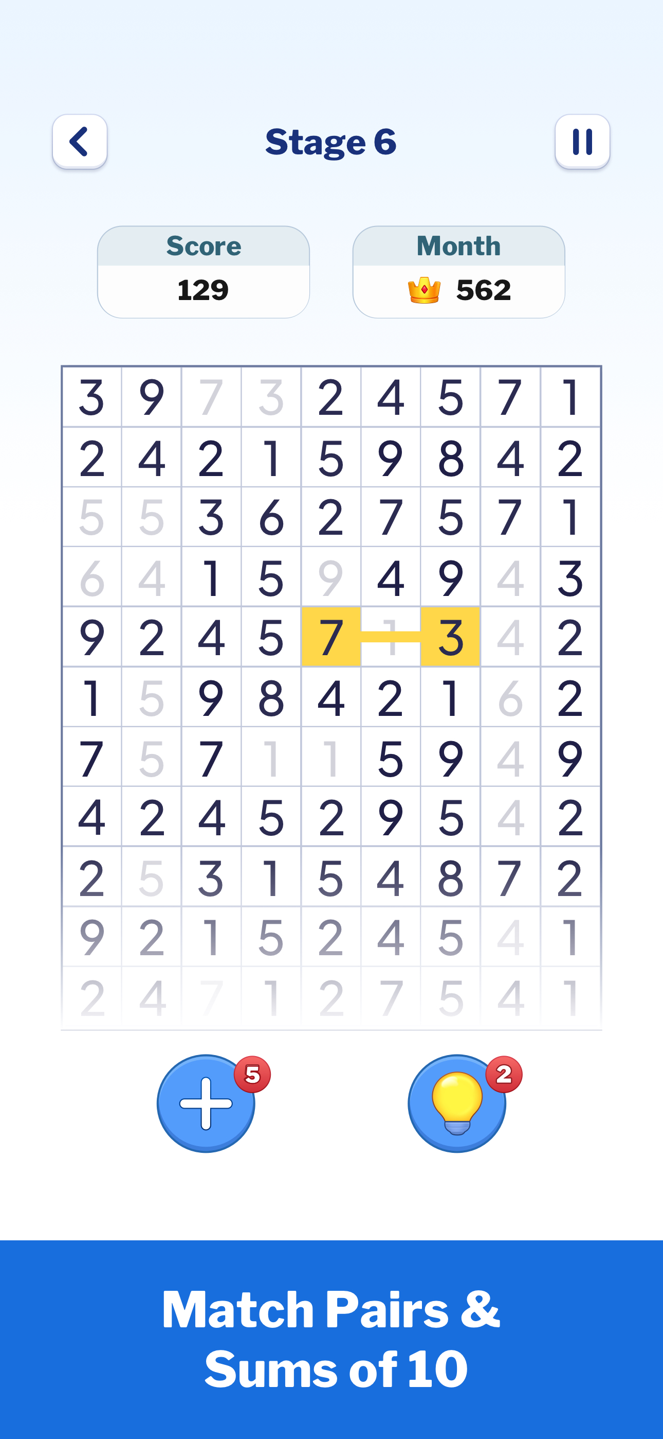 Number Games - Match Numbers