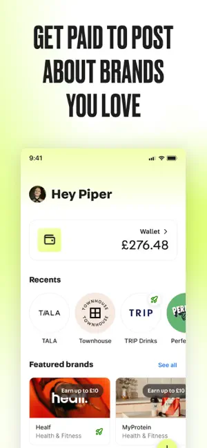 Social Tip: Post & Earn iPhone screenshot 1