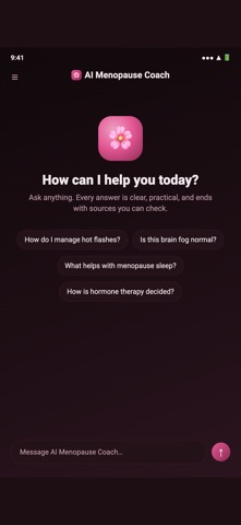 AI Menopause Coach Screenshot 1 of 3