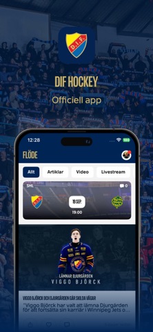DIF Hockey App iPhone screenshot 1