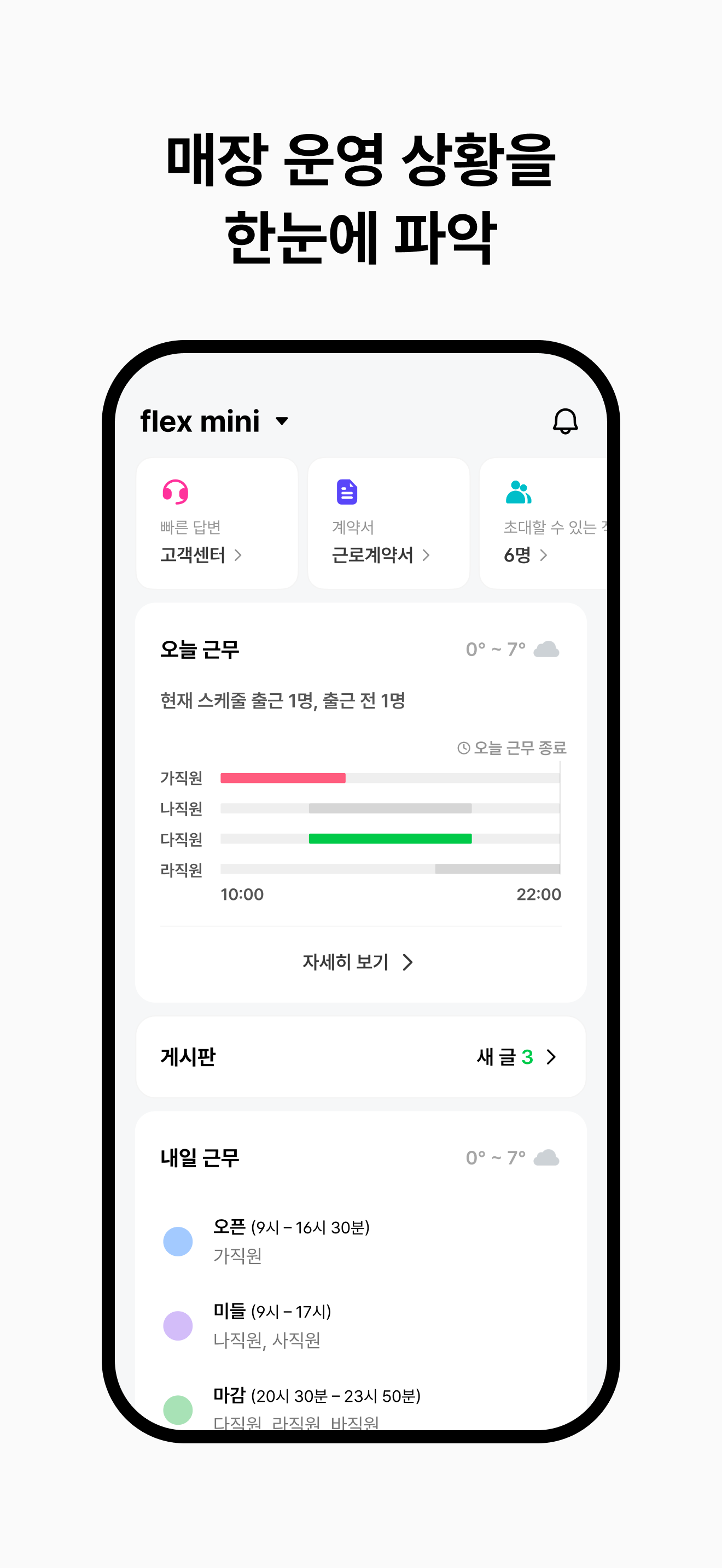 flex mini - 사장님 필수 직원관리 앱