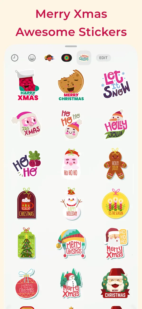 Screenshot #3 pour Merry Xmas Awesome Stickers