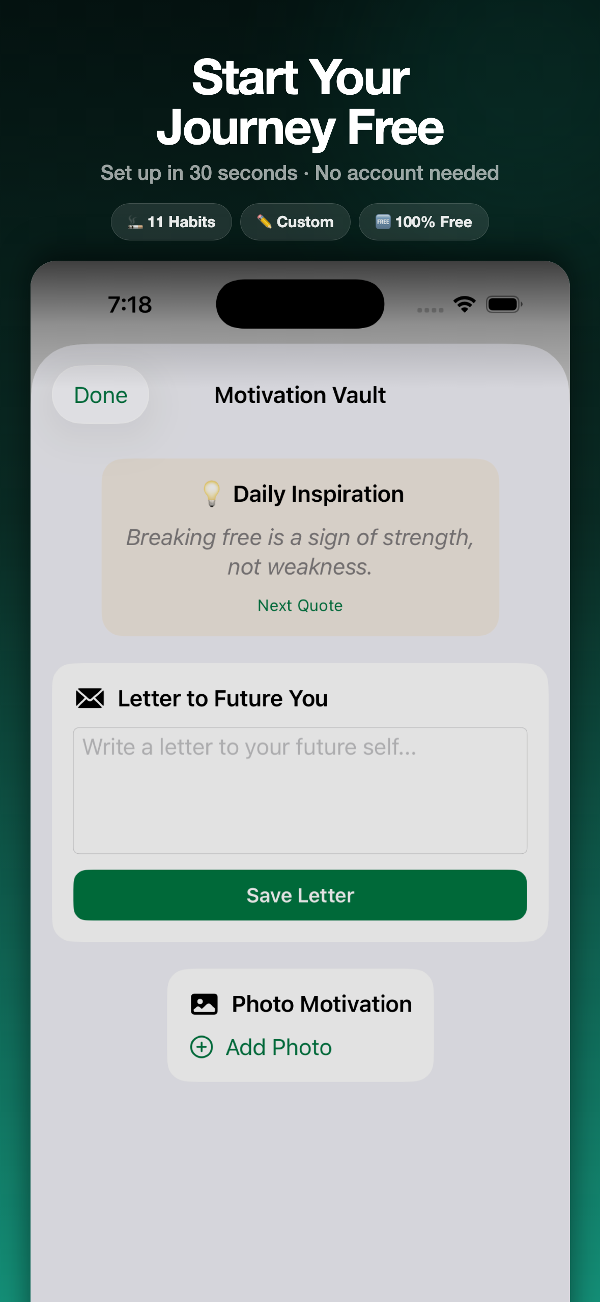 QuitTrack — Quit Any Bad Habit