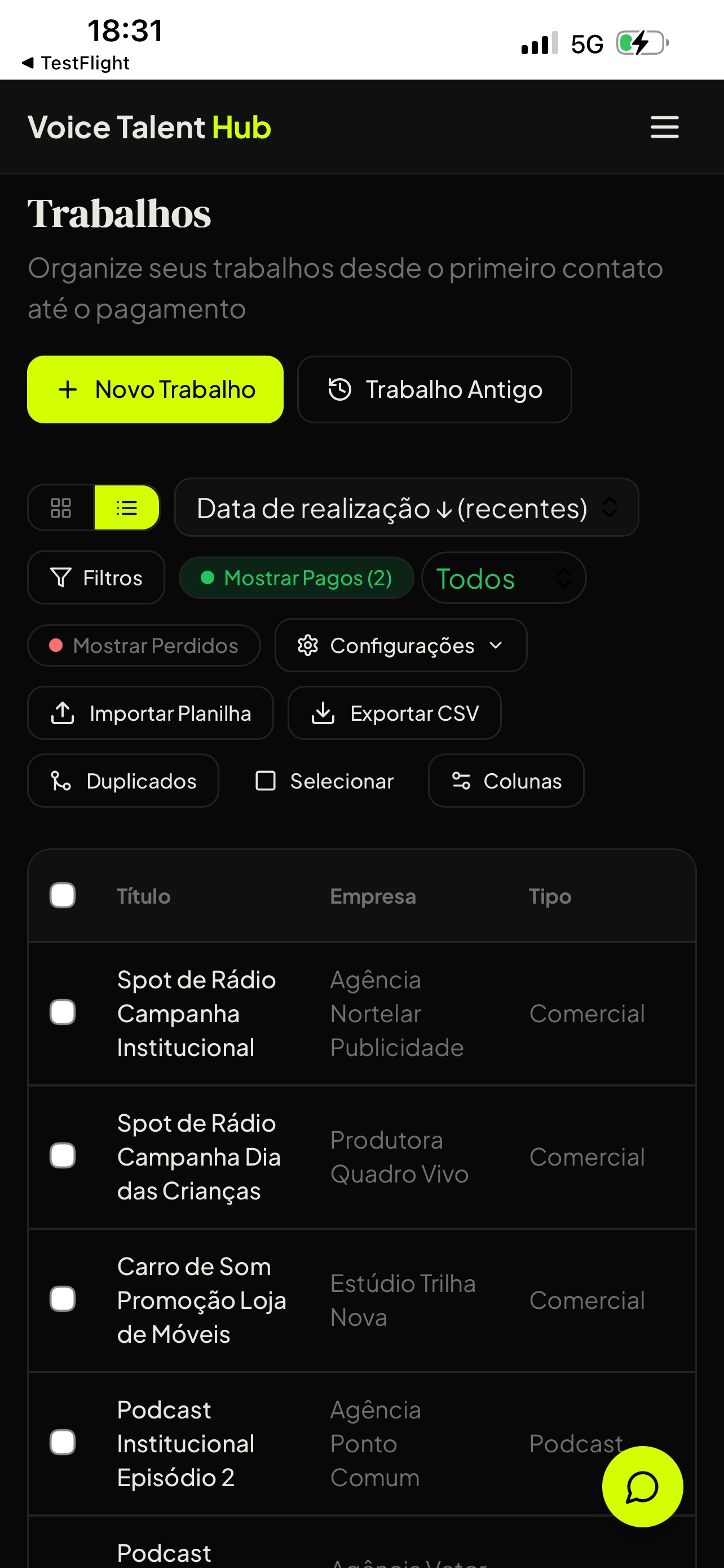 Screenshot 1 of Voice Talent Hub