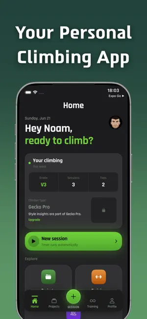 Gecko: Bouldering Tracker screenshot 1