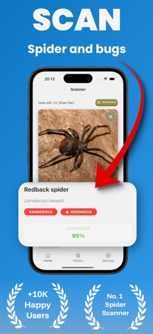 Spider Identifier: Snap & Scan screenshot
