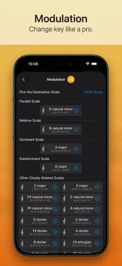 Captura de pantalla de Suggester 2 : Chords & Scales en iPhone 4