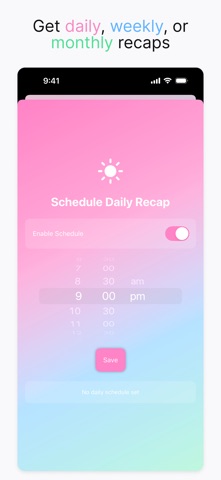 Recap: Reminders Summaries screenshot